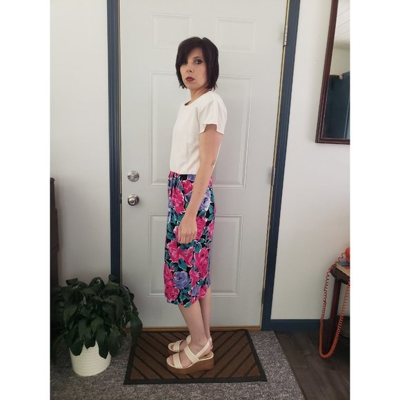 90s Floral Dress and‎ Matching Oversize Blazer - Picture 3 of 7